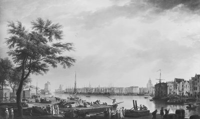 Porto di La Rochelle, visto dalla piccola riva da Claude Joseph Vernet